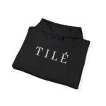 TILÉ Unisex Hoodie | White French Style Typography - Image 4