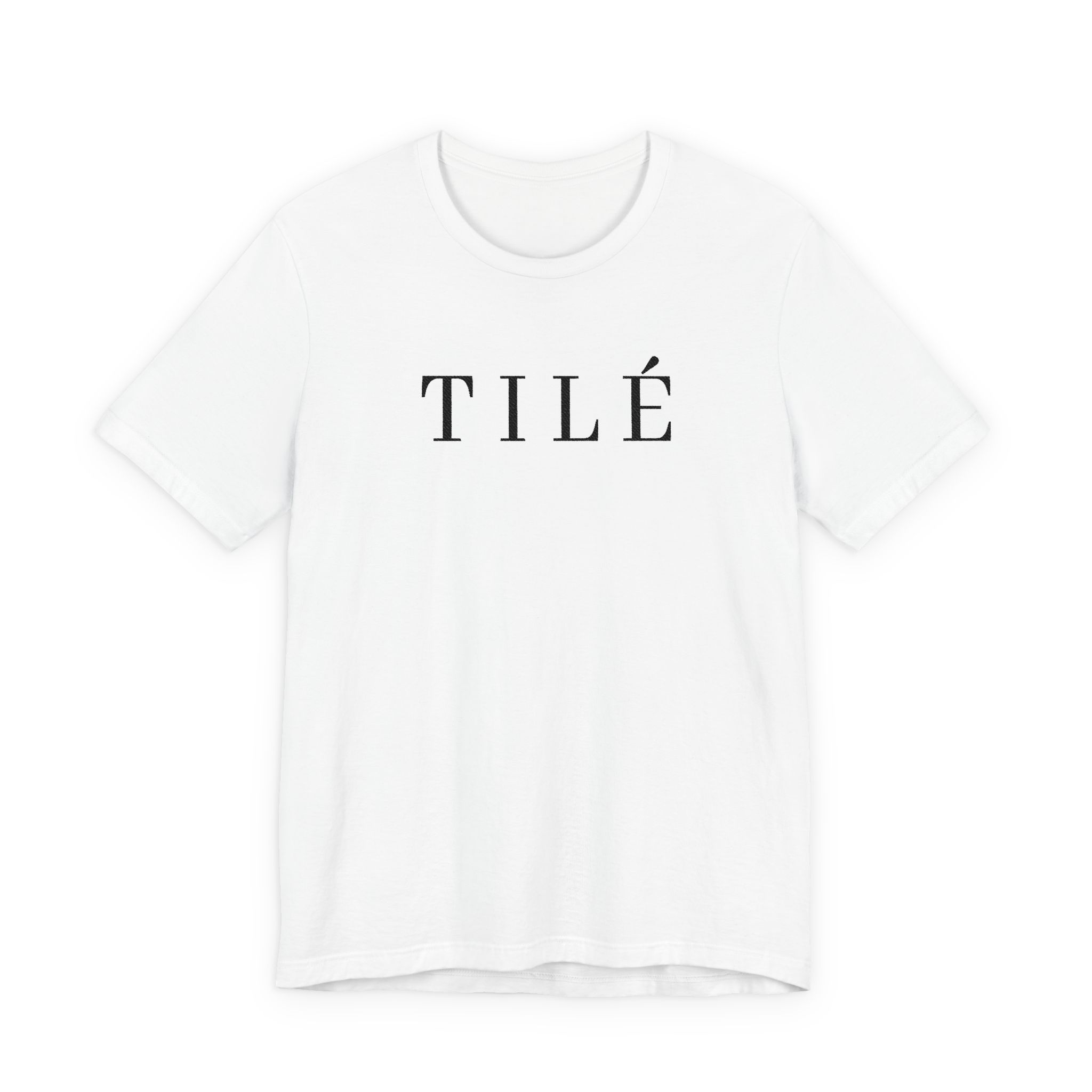 10163721491624465045_2048.jpeg Unisex TILÉ script logo Tee | minimalist typography shirt - Image 1