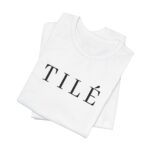 Unisex TILÉ script logo Tee | minimalist typography shirt - Image 3