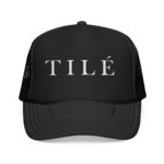 TILÉ Trucker Hat | Embroidered Text Foam Mesh Cap