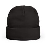 TILÉ embroidered beanie, knit cuff hat | minimalist script logo - Image 2