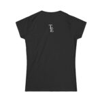 TILÉ Fitted Women's Tee | Minimal Typography Shirt, Black White Lettering - Image 2
