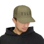 TILÉ Unisex Embroidered trucker cap | mesh snapback hat - Image 7
