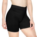 TILÉ Women's Monogram Women's Biker Shorts | Black Athletic Cycling Shorts - Image 3